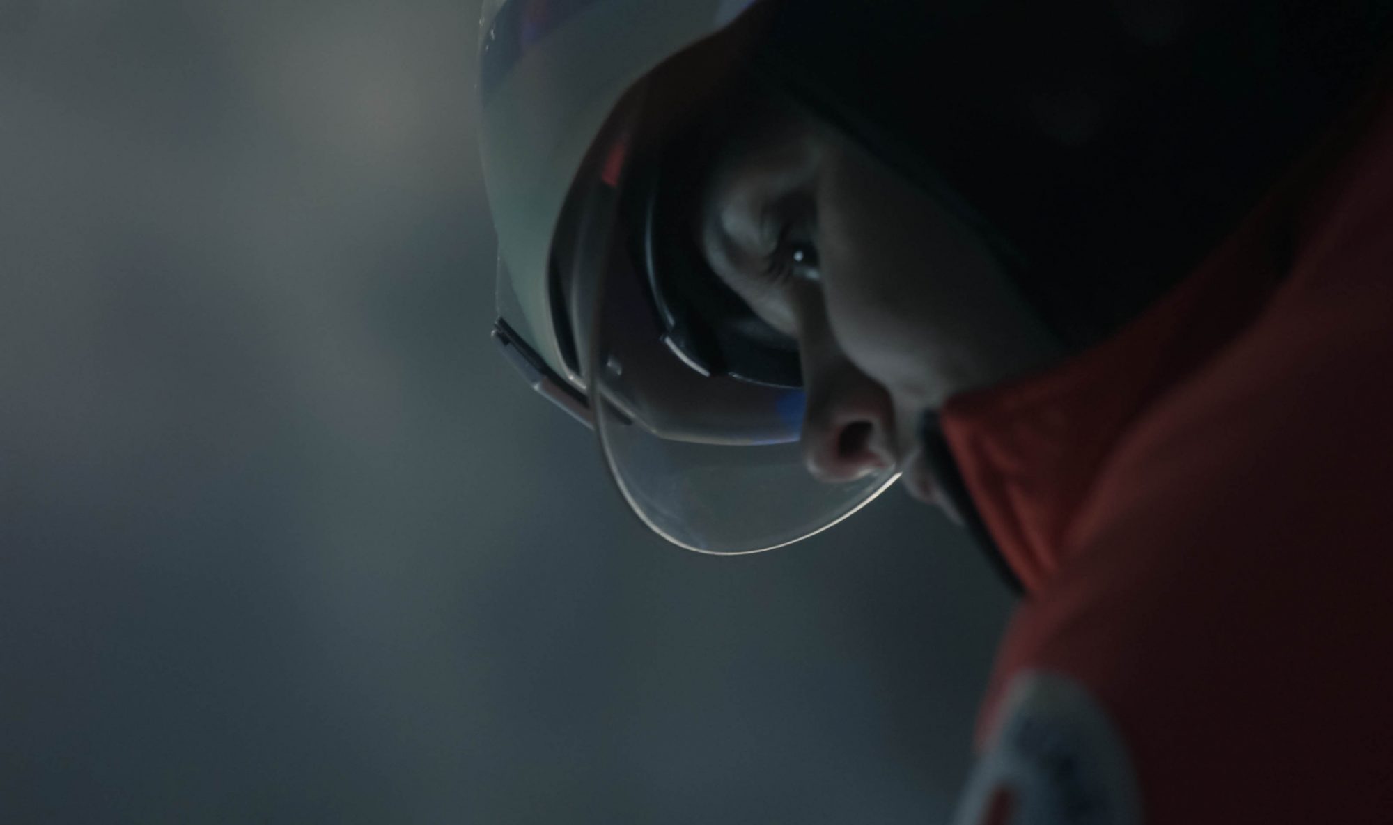 Nahaufnahme einer Notärztin für den Werbefilm von Body Bag Ulm